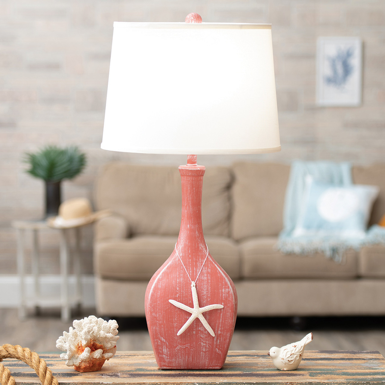 coral bedside lamp