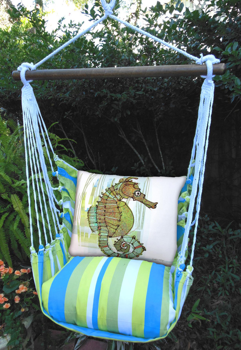 Beach Style Furniture Seahorse Beach Boulevard Stripe Swing Set