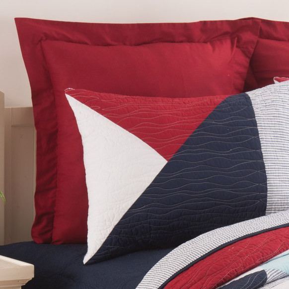 Solid Red Euro Sham OUT OF STOCK Bella Coastal Decor