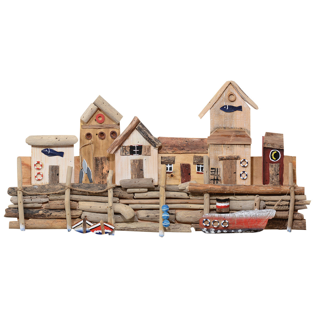 Beach Wall Art Sea Village Wall Hanging Bella Coastal Decor