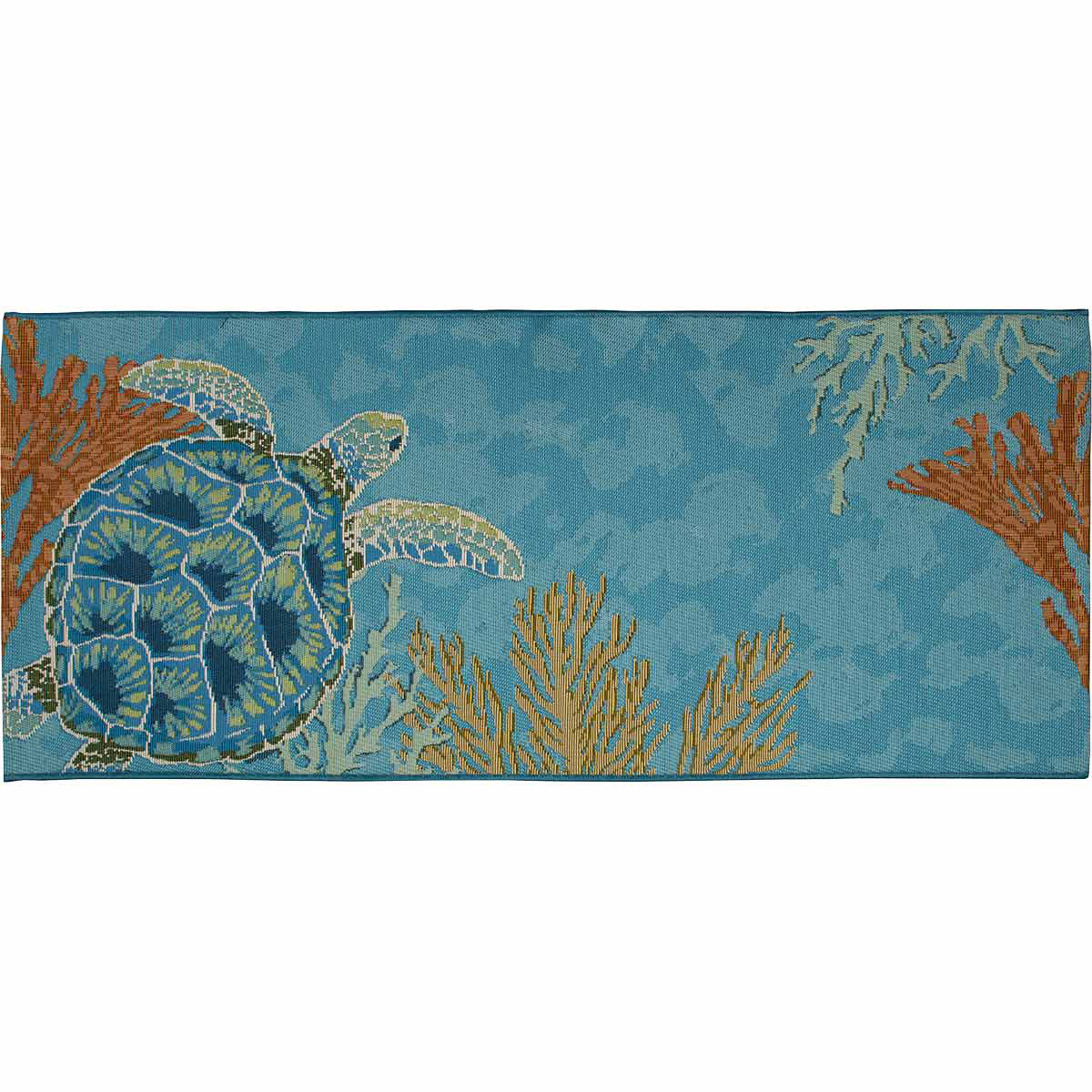 Barrier Sea Turtle Rug - 2 x 5 | Bella Coastal Decor