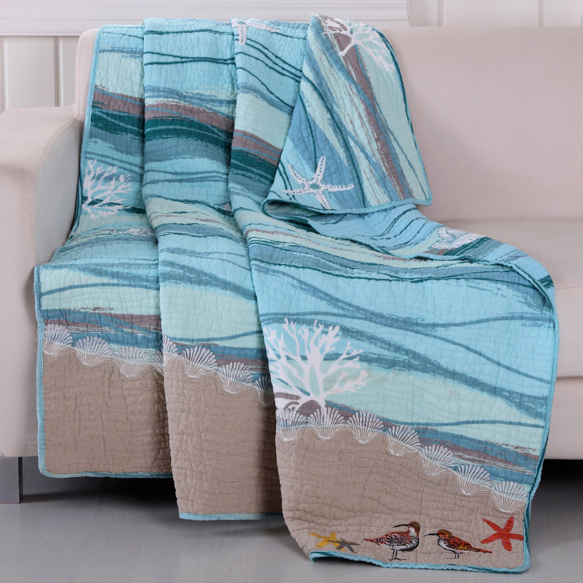 Cozy Coastal Style Throw Blankets Bella Coastal Décor