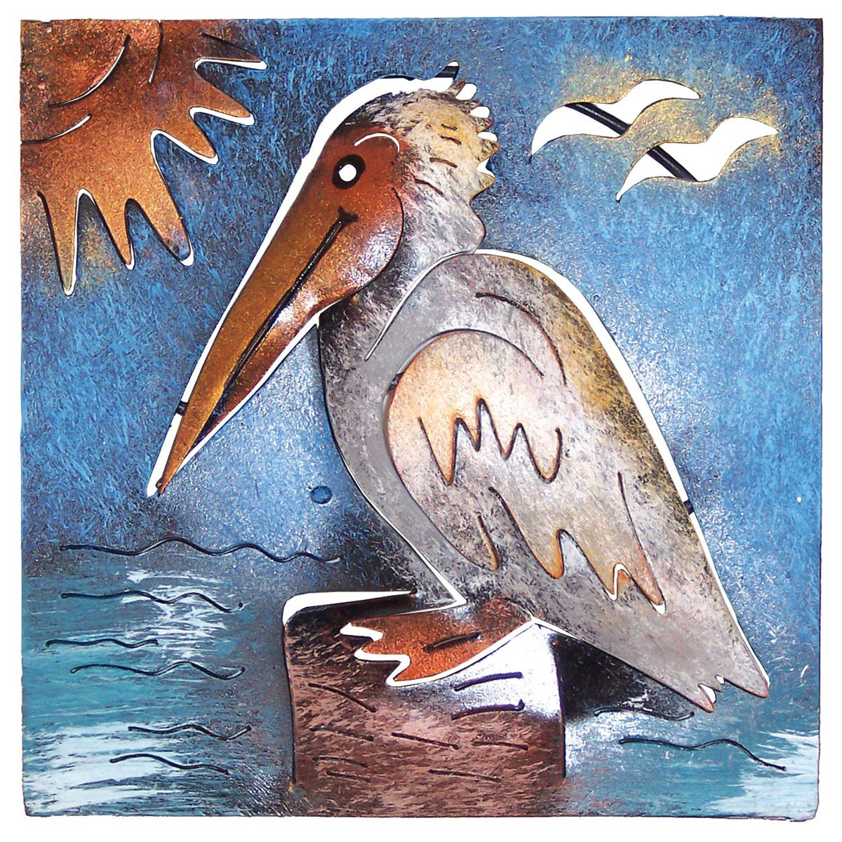 Pelican - Letrero Decorativo De Metal Para Pared