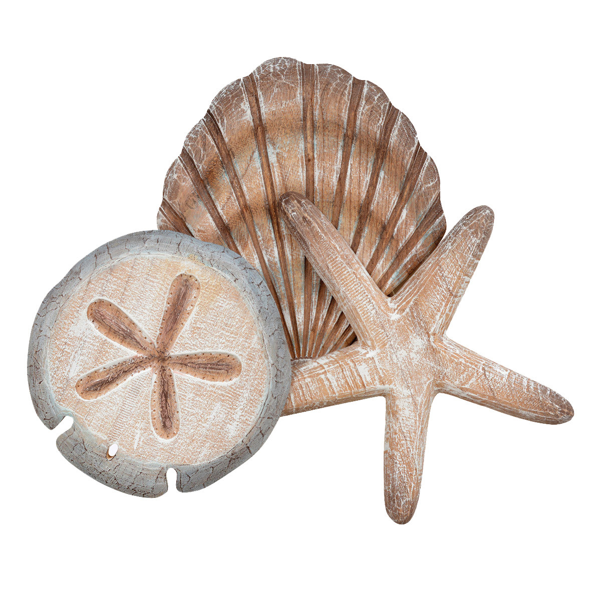 Beach Wall Art Seashell Wood Wall Art Bella Coastal Decor