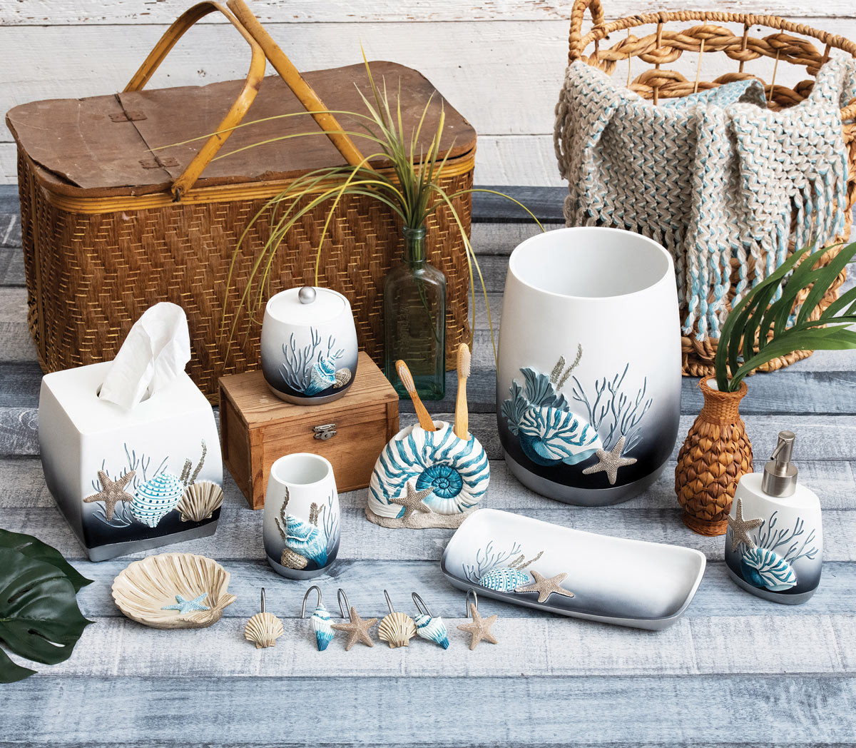 Nautical Bath Accessories & Décor Bella Coastal Décor
