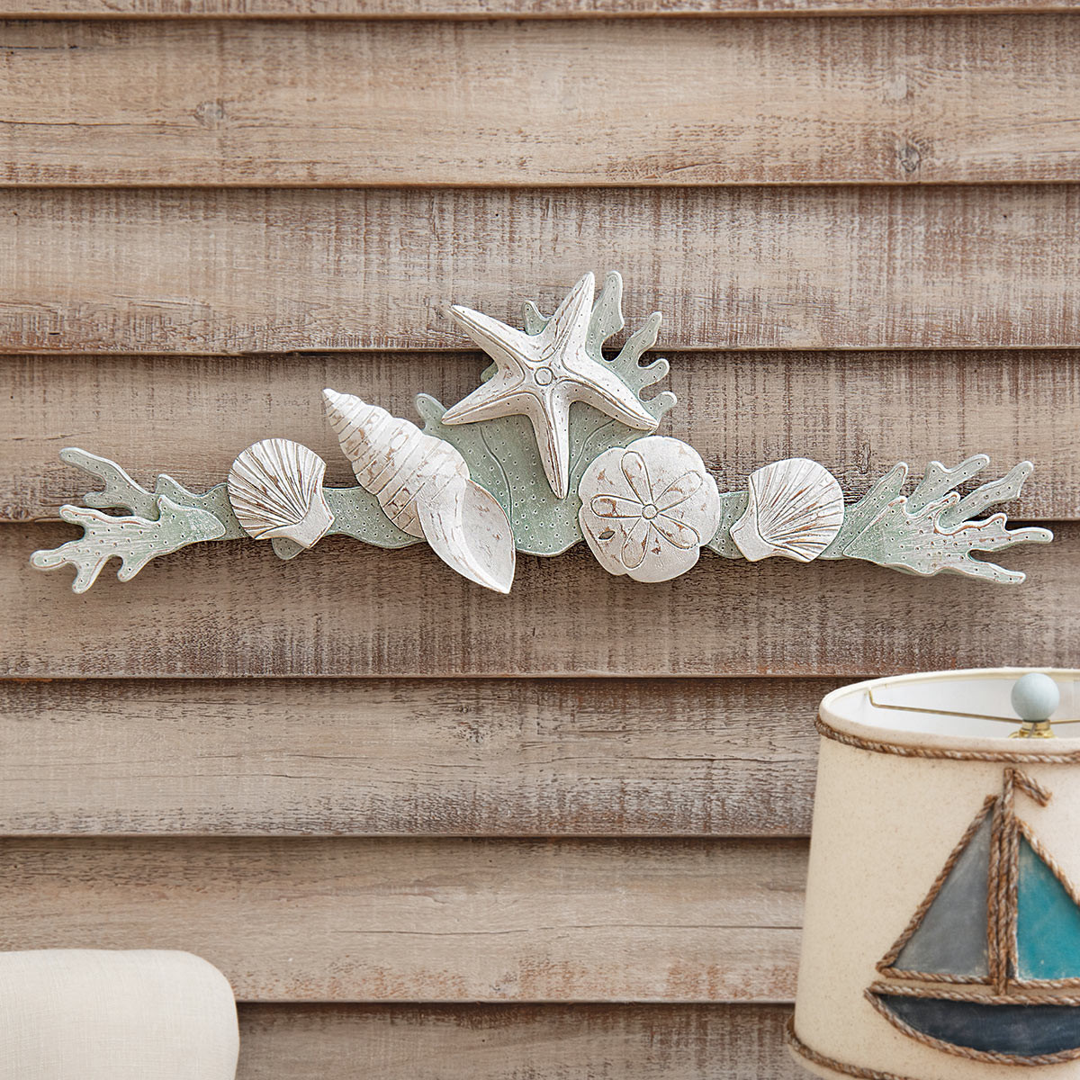 Beach Wall Art Seashell Wood Wall Art Bella Coastal Decor