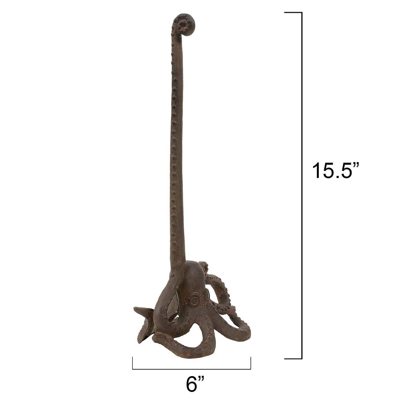 Cast Iron Octopus Paper Towel Holder Bella Coastal Decor