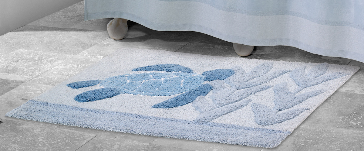 Mosaic Sea Turtle Bath Mat Bella Coastal Decor