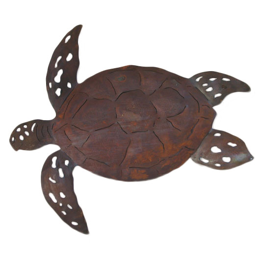 Beach Wall Art Large Oxidized Metal Sea Turtle Wall Art Bella