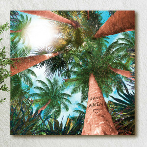 Palm Canopy Personalized Wall Art