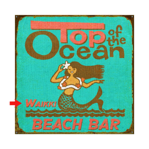 Top of the Ocean Personalized Signs
