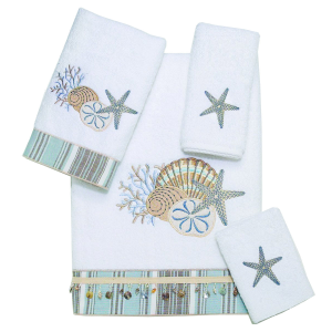 Tranquil Sea White Towel Collection