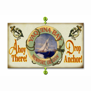 Ahoy There Drop Anchor Sailboat Personalized Signs