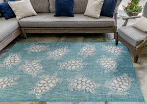 Marisol Bay Aqua Indoor/Outdoor Rug Collection