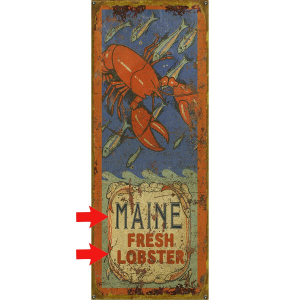 Fresh Lobster Personalized Signs