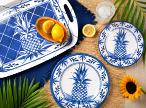 Blue Pineapple Dinnerware Collection