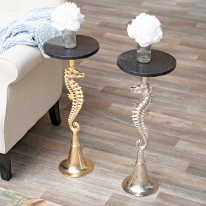Gilded Seahorse End Tables