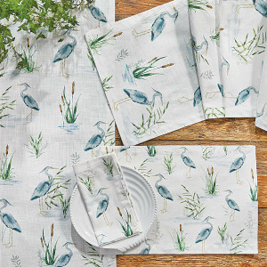 Seaside Heron Table Linens