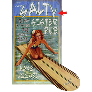 Salty Surfer Cut Up Wood Signs