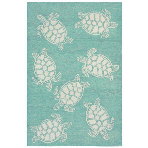 Turtle Time Blue Indoor/Outdoor Rug Collection