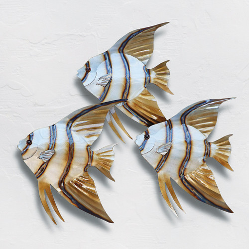 Tres Angelfish Metal Wall Art