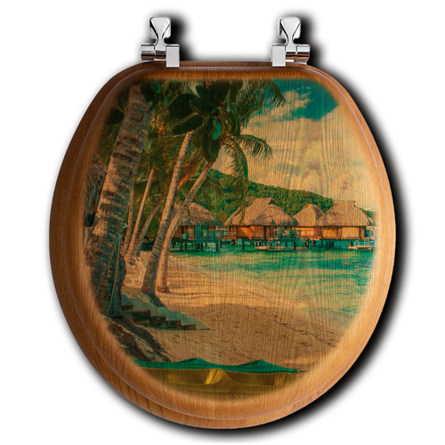 Tropical Retreat Toilet Seat - Round