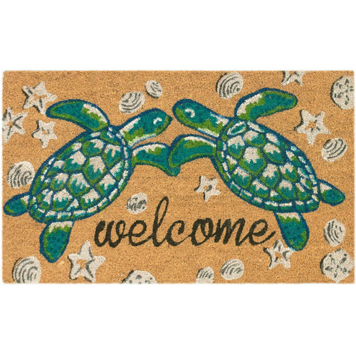 Turtle Pair Coir Welcome Mat - 2 x 3