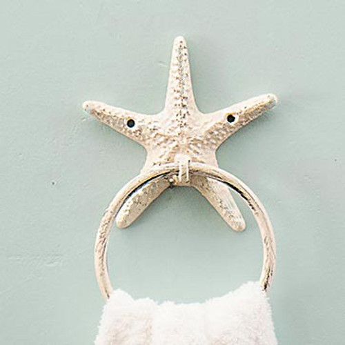 Whitewater Starfish Cast Iron Hand Towel Holder