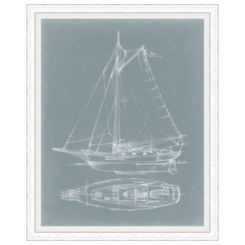 Yacht Sketches IV Framed Print