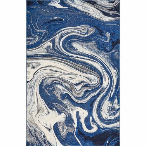 Blue Ripples Rug - 5 x 8