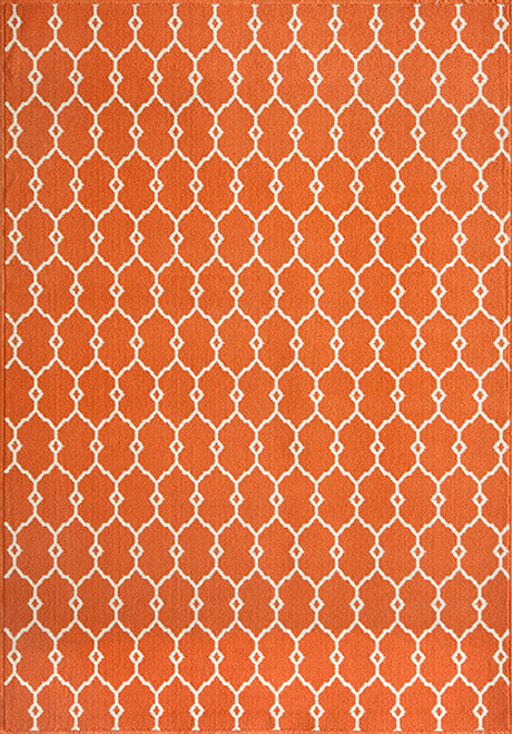 Baja Latticework Orange Rug - 4 x 6