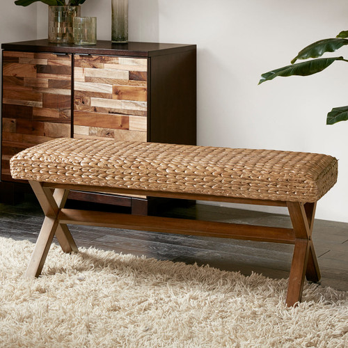 Woven Hyacinth Bench