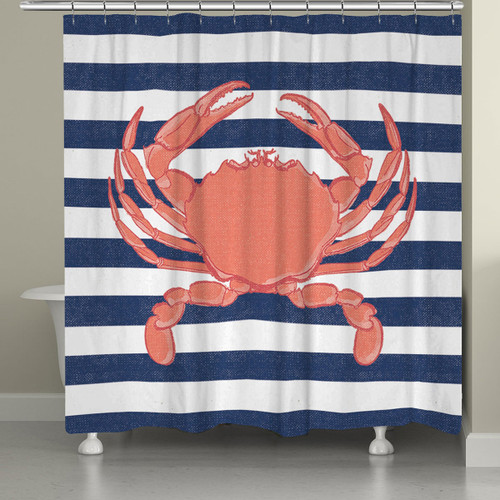 Nautical Crab Shower Curtain