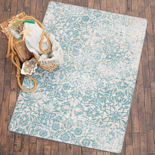 Coastal Breeze Aqua Rug Collection