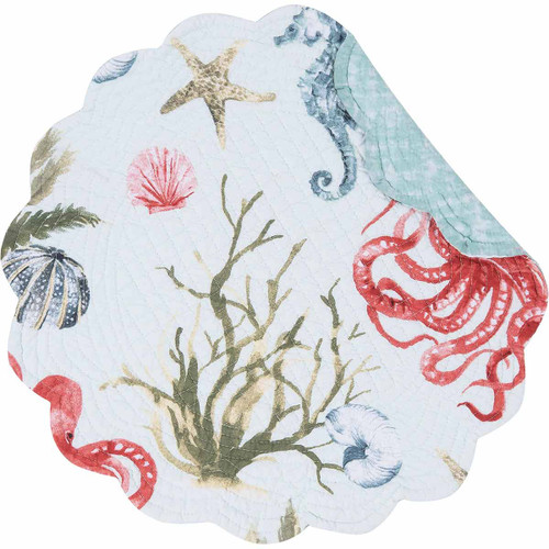 Octopus Adventure Reversible Round Placemats - Set of 6