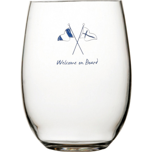 Nautical Welcome Non-Slip Beverage Glass - Set of 6 - OUT OF STOCK UNTIL 08/01/2024