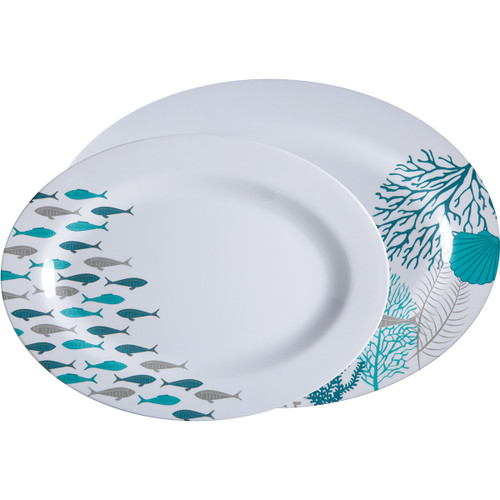 Aqua Reef Serving Platters - Set of 2 - OUT OF STOCK UNTIL 07/22/2024