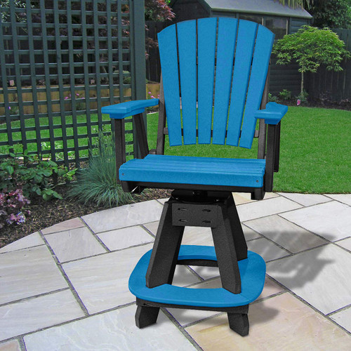 Beckett Swivel Counter Stool - Blue & Black