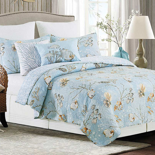 Undersea Impressions Quilt Bed Set - Twin