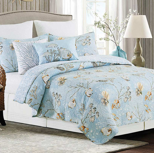 Undersea Impressions Quilt Bed Set - King