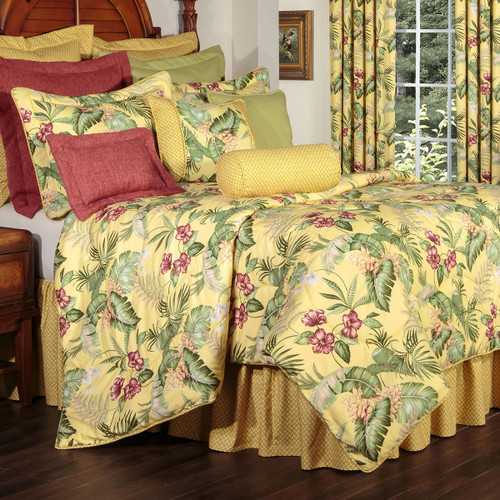 Sunny Island Comforter Set with 15-Inch Bedskirt - King