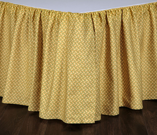 Sunny Island Basketweave Bedskirt - 18-Inch Cal King