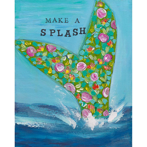 Mermaid Splash Canvas Wall Art