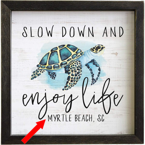 Slow Down & Enjoy Personalized Wall Art