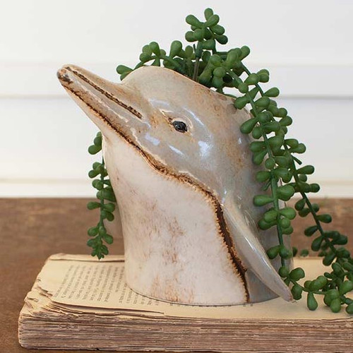 Ceramic Dolphin Planter