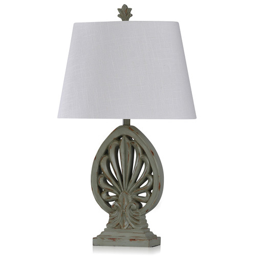 Olive Green Frond Table Lamp