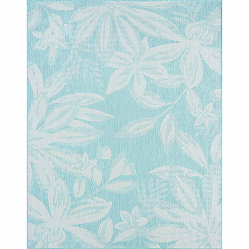 Fiji Flowers Aqua Rug - 9 x 12 - OUT OF STOCK UNTIL 07/04/2024