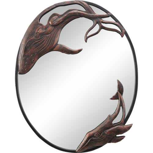 Circling Whales Wall Mirror - OVERSTOCK
