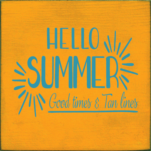 Hello Summer Wood Sign