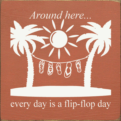 Flip Flop Day Wood Sign